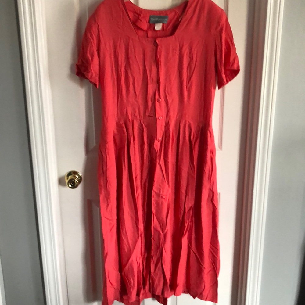 Carol Anderson California size 16 Button Down Dark Peach Dress